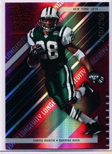 2004 LEAF ROOKIES & STARS RUBY LONGEVITY #64 CURTIS MARTIN 240/250 NEW YORK JETS