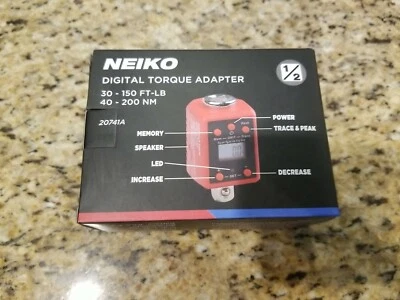Neiko 20741A Digital Torque Adapter, 1/2" Drive, 30-150 Ft-Lb, 40-200 NM *NEW* - Image 1 of 4