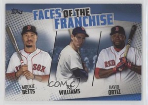 2019 Topps Faces of the Franchise Blue David Ortiz Ted Williams Mookie Betts HOF