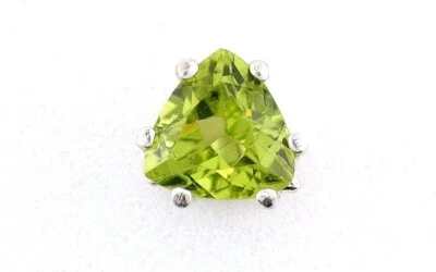 6 mm Trillón San Carlos Manzana Verde Peridoto Gema Esterlina Tie Tack ESTT60/41925 Foto 1 de 3