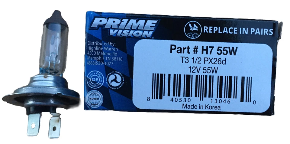 H7 55W Halogen Headlight Bulbs Super White Car Lamp Light 12V Bulb Headlamp- - Image 1 of 1