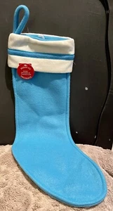 Wondershop At Target Fleece Christmas Stocking Ready To Decorate Bright Blue New - Picture 1 of 7