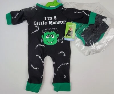 I'm a Lil Monster Frankenstein Disfraz Recién Nacido Bebé 0-6 Meses Foto 1 de 2
