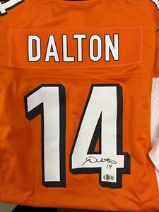 Cincinnati Bengals Andy Dalton Beckett COA Autograph NFL Football Jersey - Picture 1 of 2