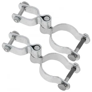2pcs 1-3/8 x 2-3/8 Chain Link Fence Gate Post Hinge with 1-3/8 Female Hinges - Picture 1 of 7