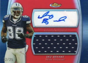 2012 Topps Finest DEZ BRYANT Patch Auto RED 2/25 SSP DALLAS COWBOYS X AJR-DB - Picture 1 of 2