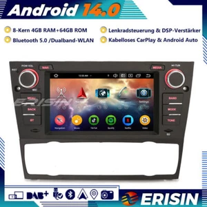 8-Kern Android 14 Navi Autoradio GPS für BMW 3er E90 E91 E92 E93 DAB+ CarPlay 4G - Bild 1 von 21