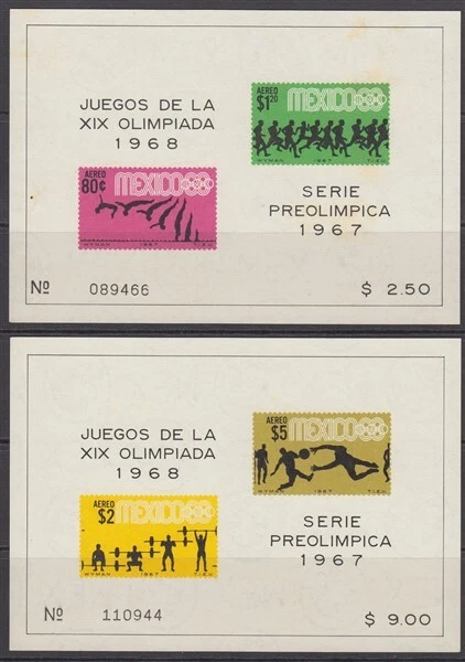 MEXICO 1967 ВОЗДУШНЫЕ ОЛИМПИЙСКИЕ ИГРЫ ПРОПАГАНДА (3-Я СЕРИЯ) UHM КОМПЛЕКТ (ID:847/D23338) - Изображение 1 из 1