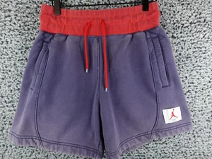 Nike Women's Air Jordan Flight Fleece Shorts Size M Red/Blue DA1530-410 - Picture 1 of 13