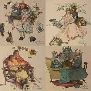 Norman Rockwell 1977 The Four Ages Of Love Set of 4 Vintage Prints - Picture 1 of 6