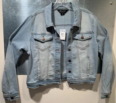 Jou Jou Premium Outerwear Stretch Denim Jacket New With Macy's Backstage Tag L - Image 1 of 4