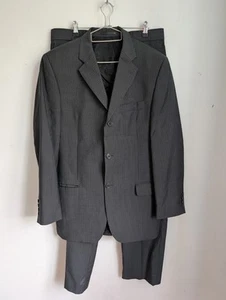 Fellini Slaters Grey Pinstripe 2 Piece Suit Jacket 40R Trousers 34R (T26) - Picture 1 of 20