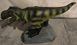 Vintage Realistic Resin Dinosaur Coin Bank 14"x7" Tyrannosaurus T Rex Jurassic - Picture 1 of 6