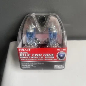 Pilot Automotive Xenon Blue Two Tone Simulated H.I.D Bulbs 60/55 Wat H4/9003 12V - Picture 1 of 6