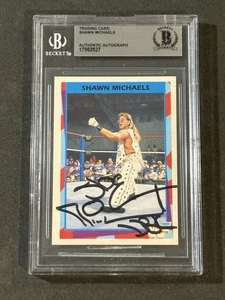SHAWN MICHAELS 1995 MERLIN WWF SIGNED AUTOGRAPHED CARD BECKETT BAS AUTHENTIC - Picture 1 of 2