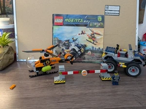 Lego 8969 Agents 4-Wheeling Pursuit 98% complete helicopter minifig - Picture 1 of 10