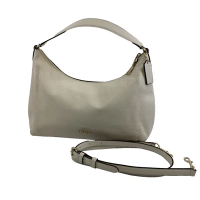 Coach East West Celeste Bag White Pebbled Leather Crossbody Strap Zip F36628 - Image 1 of 4