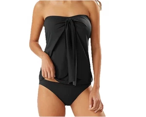 Mujer Tommy Bahama Perla Sarong Envoltura Doble Chocolate Natación Top Control Abdomen M - Imagen 1 de 11