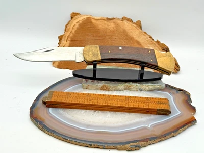 Vintage (1974-80 2 Dot) Buck USA 110 Large Single Blade Lockback Hunter--1846.25 - Image 1 of 4