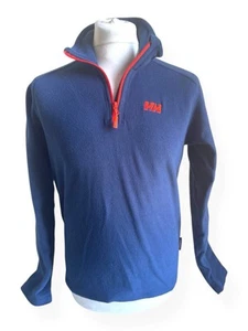 Helly Hansen Blue 1/4 Zip Polartec Fleece Sweatshirt Jumper UK S Hiking Outdoor - Picture 1 of 24