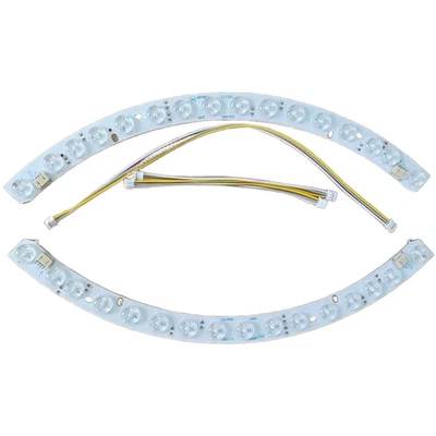45cm Ceiling Fan Light with Curved LED Strip and LED Lens Lighting 48W Two Sets - Image 1 of 4