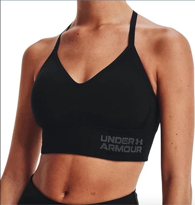Sujetador deportivo sin costuras Under Armour negro talla: XL X-Large para mujer  Foto 1 de 4