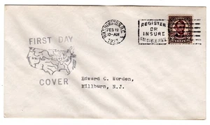 #555 Lincoln 3c First Day Cover 1923 - Worden - Picture 1 of 2