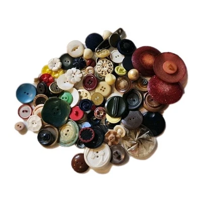 Huge Vintage Mixed Button Lot  - Image 1 of 4