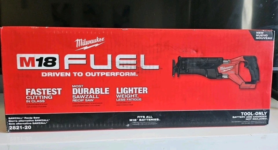 Milwaukee 2821-20 M18 Gen 2 FUEL SAWZALL Cordless Reciprocating Saw, Bare Tool - Image 1 of 1