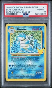 Pokemon Blastoise Holo Celebrations Classic Collection 2/102 PSA 10 Gem Mint - Picture 1 of 2