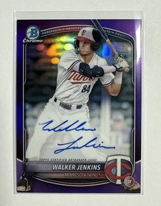 2025 Bowman Walker Jenkins Chrome Prospect Auto Purple Refractor /250 - Picture 1 of 2