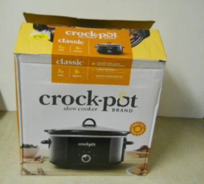 Olla de payaso Crockpot Classic de 7 cuartos negra 3 ajustes de calor Foto 1 de 4