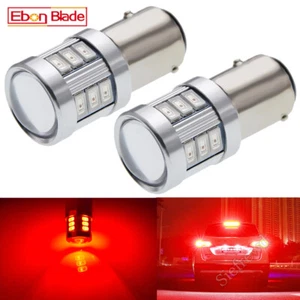2 X RED 566 P21/4W BAZ15D 18 SMD 5630 LED Bulb Side Tail Stop Brake Light Lamps - Picture 1 of 9