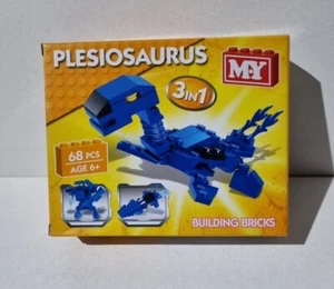 Plesiosaurus Dinosaur 3 In 1 Building Blocks, 68 Pieces, Age 6 Years Plus - Picture 1 of 1