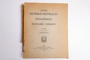 Hyper Geometric Hyperspheric Polynomes J . Kampe De Feriet 1926 Signed Rare - Picture 1 of 19