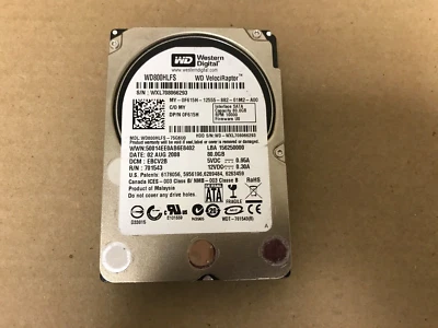DELL F615H Western Digital WD800HLFS-75G6U0 80GB 10K SATA II 2.5 Hard Drive - Image 1 of 2