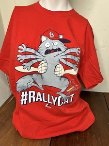CAMISETA DE RALLYCAT ST LOUIS CARDINALS MAJESTUOSA MLB RARA TALLA L BÉISBOL GATO DE COLECCIÓN - Imagen 1 de 15