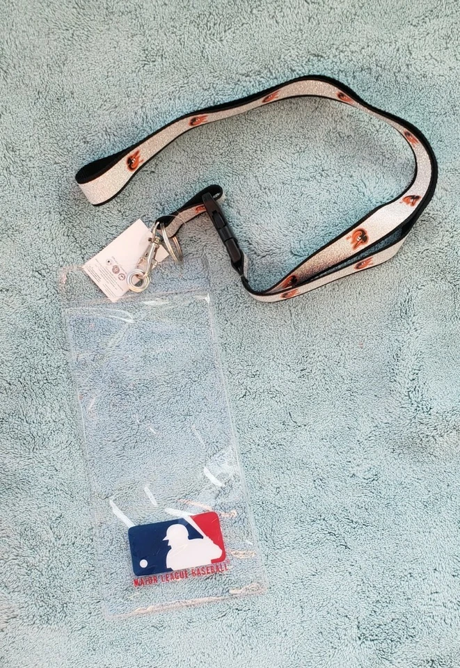 Baltimore Orioles ticket holder and Glitter Lanyard with single Sided Logo - Image 1 of 1