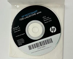 HP PhotoSmart 7520 Setup CD ROM Series Software for Windows & macOS CZ045-10002 - Picture 1 of 6