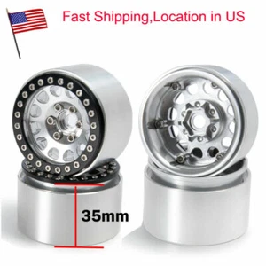 4Pcs 1.9" Metal Widen Beadlock Wheel Rims For SCX10 TRX4 D90 1/10 RC Crawler US - Picture 1 of 9