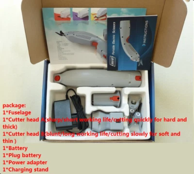 High Quality electric fabric scissors cloth Cu tter electric shears bags one set - Image 1 of 4