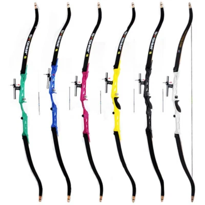 66" 68" 70" Recurve Bow Kit Takedown Archery Adult Target Practice RH LH - Image 1 of 4