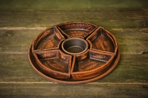 Serving ceramic plate handmade tray clay cheese board serving tray with bowls - Picture 1 of 6