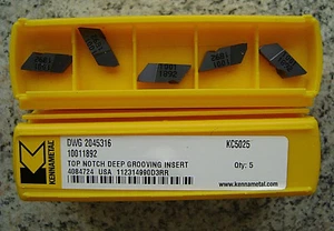 ¡VENTA! 5x KENNAMETAL DWG 2045316 KC5025 placas de corte reversibles stock restante - Imagen 1 de 1