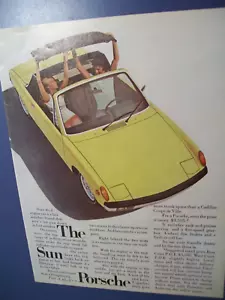 1971 71 Porsche 914 con tetto Targa medie dimensioni mag colore auto annuncio - "Sun Porsche" - Foto 1 di 1