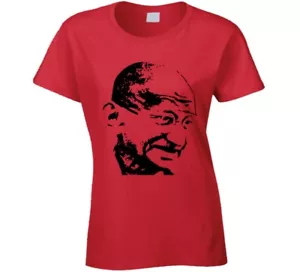 Vintage Gandhi Sketch Ladies T Shirt - Picture 1 of 1