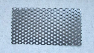 3/8" HOLE 16 GAUGE 304 STAINLESS STEEL PERFORATED SHEET--4 " x 8" - Picture 1 of 18
