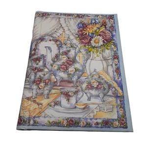 Blank Book Journal Rhapsody LTD English Tea Spiral Spring Floral 8.5"x6" Gift - Imagen 1 de 12