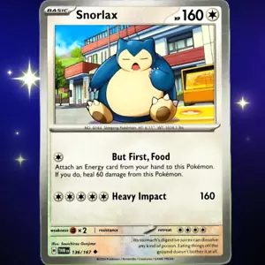 Snorlax - Poco común - Juego de cartas coleccionables Pokémon Scarlet & Violet Twilight Masquerade #136/167 - Imagen 1 de 3