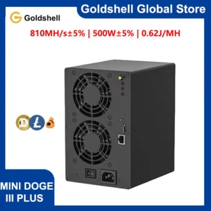 Neu Goldshell Mini DOGE III Plus LTC&Doge Miner 810MH/S 500W LTC&Doge Coin Miner - Bild 1 von 5